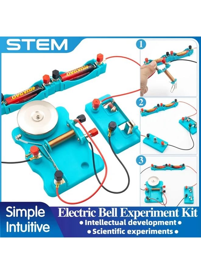 A7 Model Physics Electric Bell Experiment Kit with Light Bulb Circuit for STEM Learning - Image 1